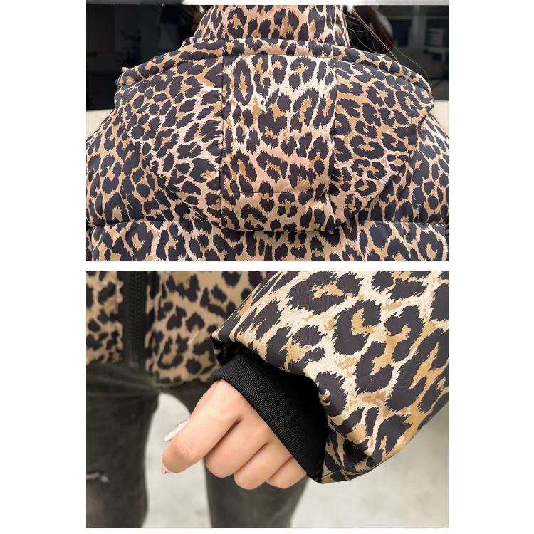 Make A Statement This Winter with Our Bold Leopard Print Loose-Fit Hooded Jacket for Women