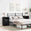 Nightstand Set of 2 Black Oak Effect 40 x 35 x 65 cm