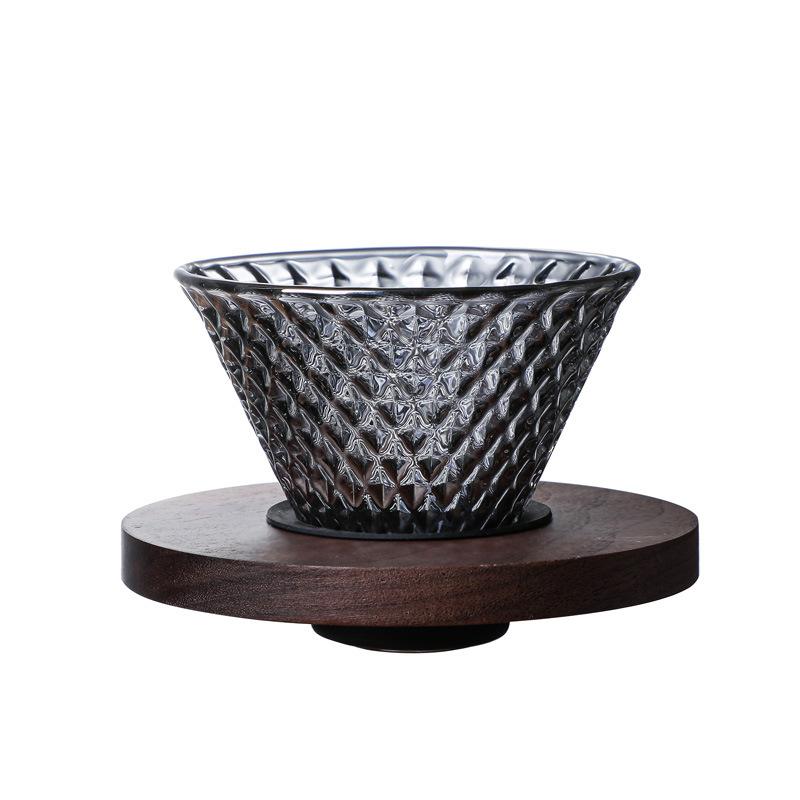 Glass Coffee Drip Filter Cup Reusable Conical Immersion Hand Brewed Dripper Reusable Combination Hand Made Barista Tools