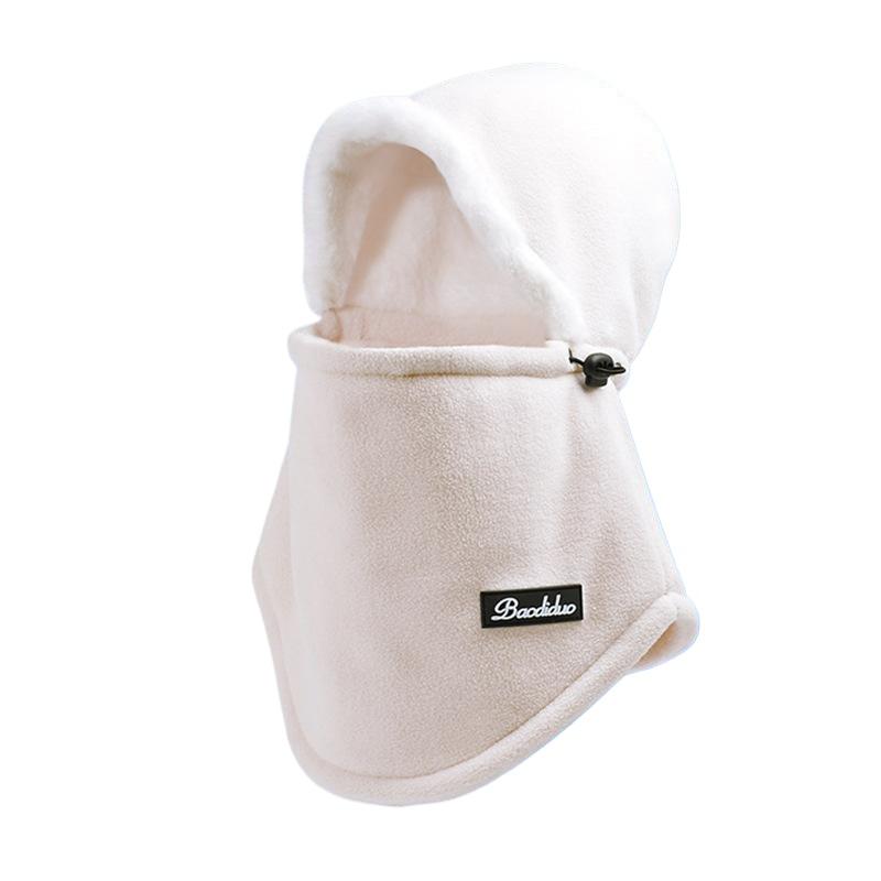 Winter Warm Scarf Integrated Hat Women's Velvet Ear Protection Windproof Mask Men's Cycling Face Protection Pullover Hat