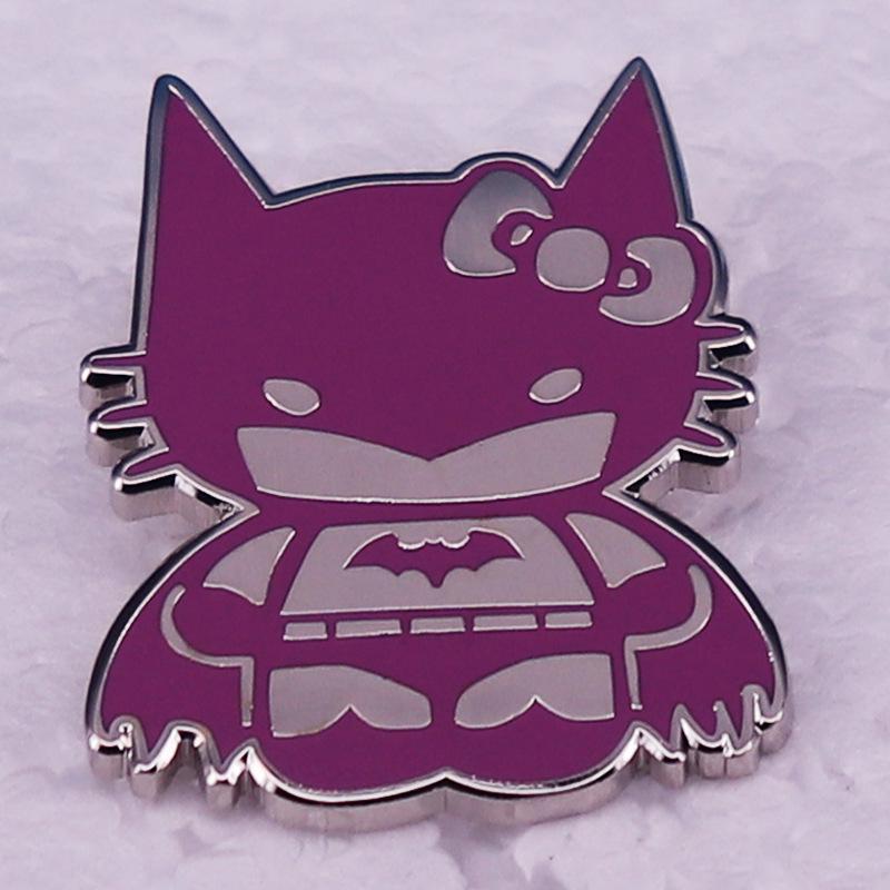 Cartoon Cat Hero Character Brooch Badge Gift
