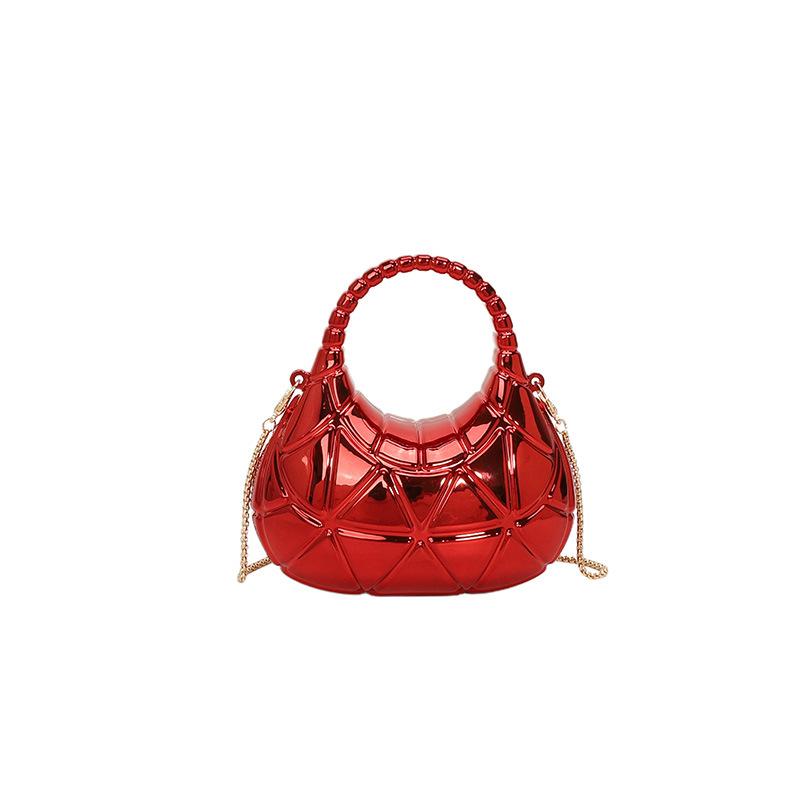 Литературный маленький ароматный стиль персонализированная акриловая клетка женская цепочка маленькая квадратная сумка мини простая наплечная сумка-мессенджер красный