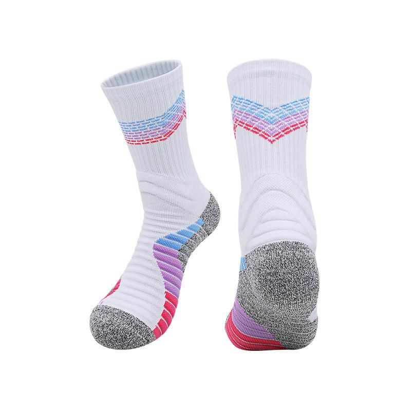 Practical Basketball Socks for Man Kids Thickened Towel Bottom Professional Medium Tube Sports for Elite Running Cycling