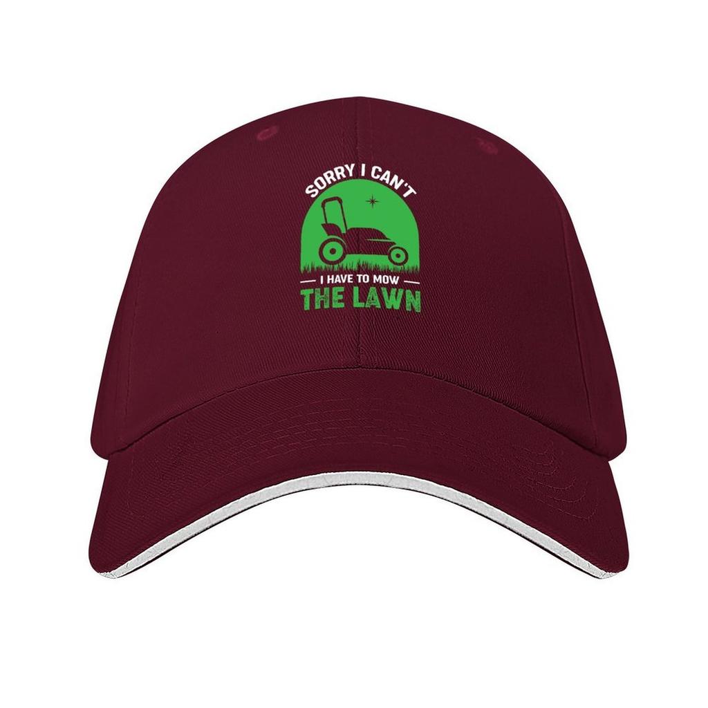 Sorry I Cant I Have To Mow The Lawn Baseball Cap Designer Hat Fashion Beach fun hats luxury Women cap Caps Women Unisexs
