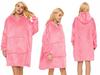 Dark Pink Hooded Blanket (30)