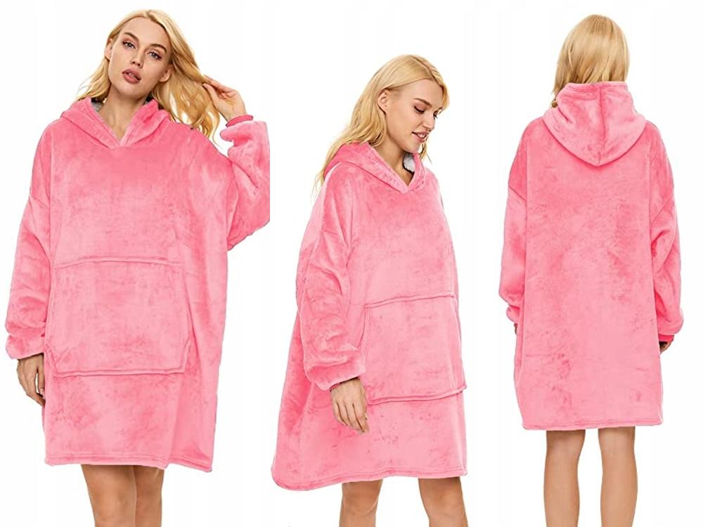 Dark Pink Hooded Blanket (30)