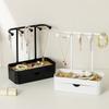 Portable Jewelry Stand With Tray and Hook Stylish Necklace Storage Shelves Jewelry Holder with Drawer for Accessories