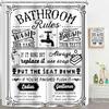 Funny Quotes Shower Curtain Cool Black And White Bathroom Rules Shower Curtains Fun Cute Toilet Sayings Fable Motto Bathroom