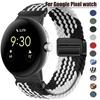 20mm Nylon Braided Strap for Google Pixel Watch 3 45mm Band for Google Pixel Watch1/2/3 41mm Magnetic Wristband Watch Bracelet