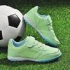 Buty piłkarskie na sztuczną trawę dla dzieci, siateczkowe, oddychające buty piłkarskie dla dzieci, outdoorowe, antypoślizgowe korki piłkarskie, zielone buty sportowe dla dzieci