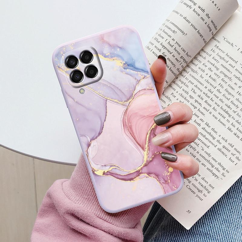 Case For Samsung Galaxy M33 M53 5G Phone Cover Vintage Marble Watercolor Painting Silicone tpu Funda For Samsung M55 M54 M34 M13
