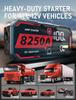 2025 8250A Heavy Duty Jump Starter | USB-C, LED Display, IP65, -40°F Ready, 10 Protection Systems