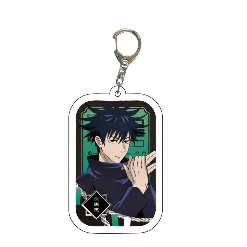 Jujutsu Kaisen Anime Keychain Itadori Yuji Gojo Satoru Cartoon Acrylic Bag Keyring Pendant Cos Accessory
