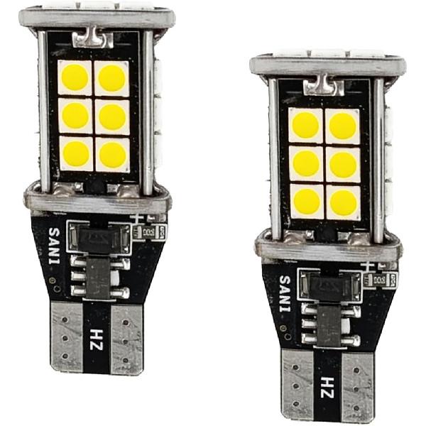 2PCS 921 T15 LED Reverse Bulbs, 6000K White W16W 912 Backup Lights, Water-Resistant Automotive Brake Light with 3030SMD Chip, Vehicle Illumination