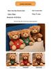 Cross-Border Teddy Bear Plush Overalls - Cute Little Bear Hug Pillow for Kids' Birthdays