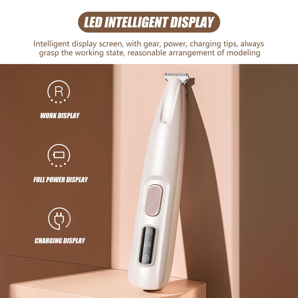 Pet LED Precision Trimmer Grooming Hair Clippers with LED Light Design for Long Haired Dogs Cats