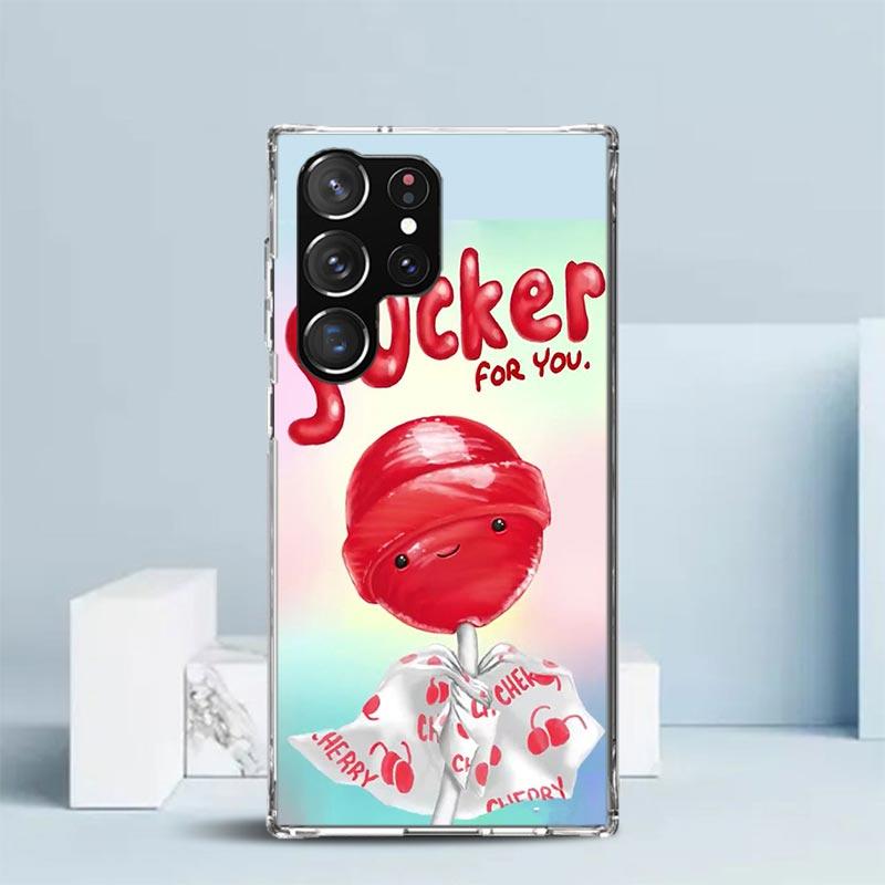 Cute Cartoon Food Poster Phone Case For Samsung Galaxy S24 S25 Edge S26 Ultra S22 S23 Plus S21 + S20 FE Soft TPU Back Cover Gala