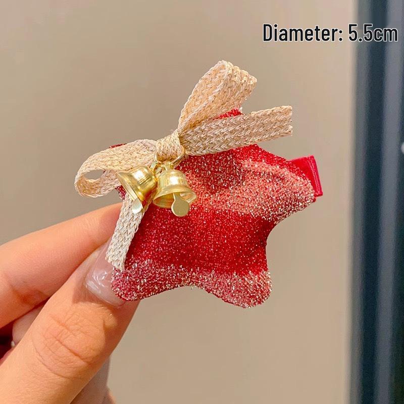 

Атмосфера Блестки Бант Рождественский Ободок для Волос для Женщин - Милая Плюшевая Вечеринка Заколка для Волос