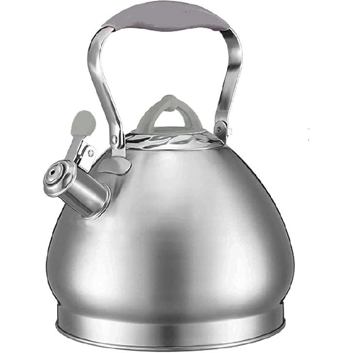 Kettle Stove Top Stainless Steel Tea Kettle for Stove Top Camping Coffee Pot with Heat- Handle Large Capacity Camping Kettle-Green