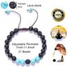 Black Lava Stone Crown Charm Tiger Eye Beads Bracelet For Men Women Braided Bracelets Handmade Adjustable  Pulseira