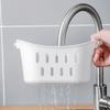 White Shower Storage Basket Hangable Sundries Hanging Basket Portable Sink Holder  Kitchen