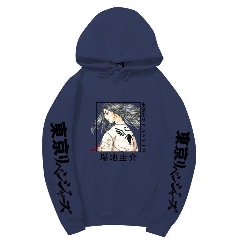 Tokyo Revengers Baji Keisuke Unisex Fleece Hoodie Autumn Winter Anime Character Print Long Sleeve Casual Pullover Sweatshirt