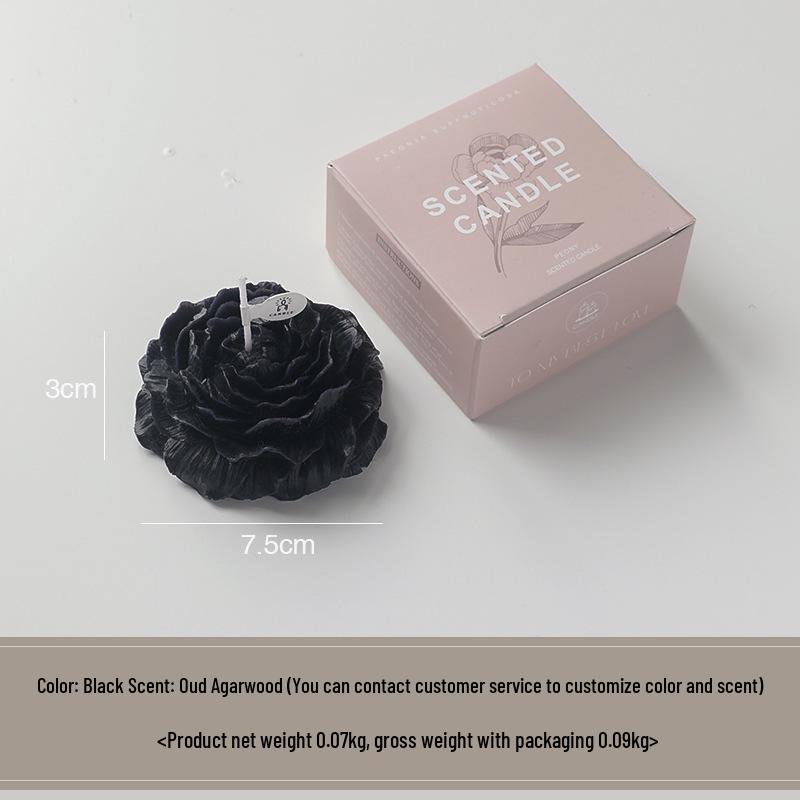 Peony Flower-Shaped Scented Candle Figurine - Ideal Gift for Teachers and Girls