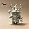 White Mold Blank Decoration Dwarf Wizard Figurine, 3D Printed Fantasy Mage Statue, Forest Sorcerer Decor Burr-free Model for Desk Shelf, Easter
