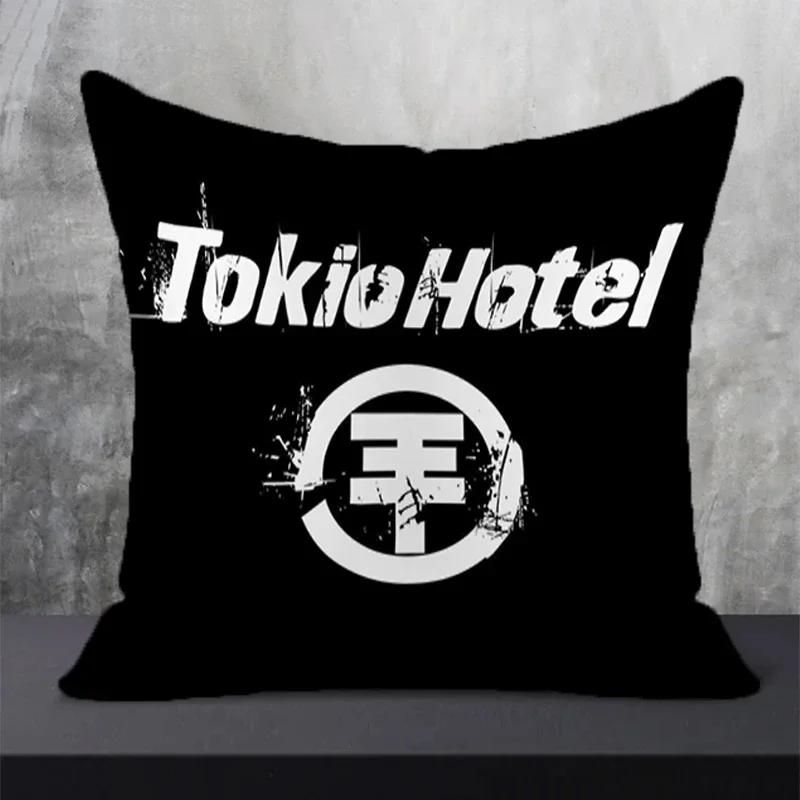 Tokio Hotel Kissenbezüge Dekorative Sofakissen Quadratischer Kissenbezug 45*45 Möbel Doppelseitiger Druck Kissenbezug Kissen