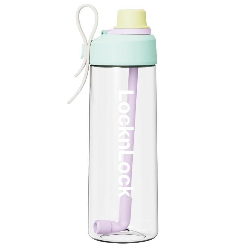 Lock&Lock Summer Sports Water Bottle with Straw зелёный
