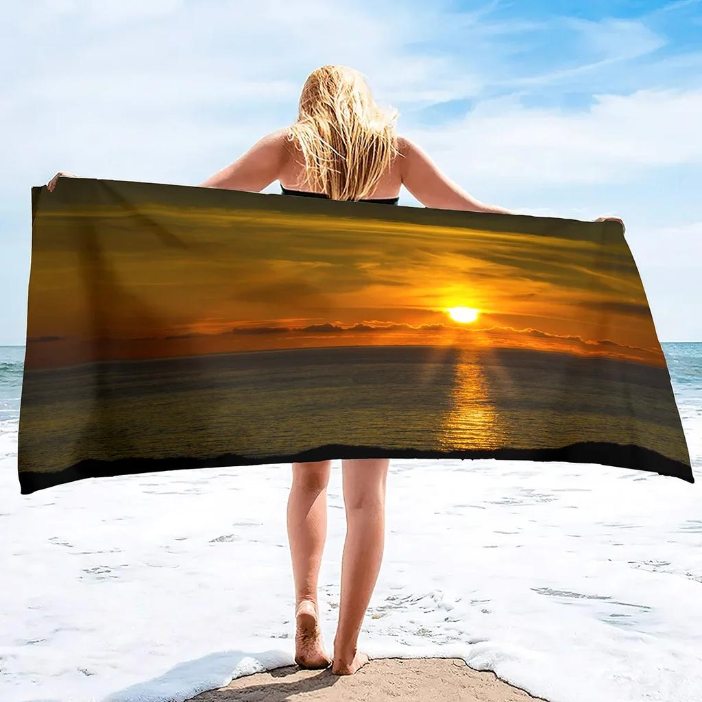 Natural Scenery SeaWorld Beach Towel,Oversized Microfiber Pool Towel forTravel,Quick Dry Towel Lightweight Sand Proof Bath Towel