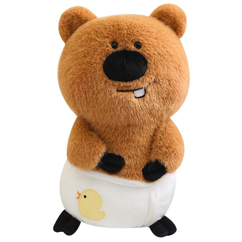 Cute Buckle Dolls  Kapibala Dolls Plush Toys Sleeping Rag Dolls  Girls Birthday Gifts