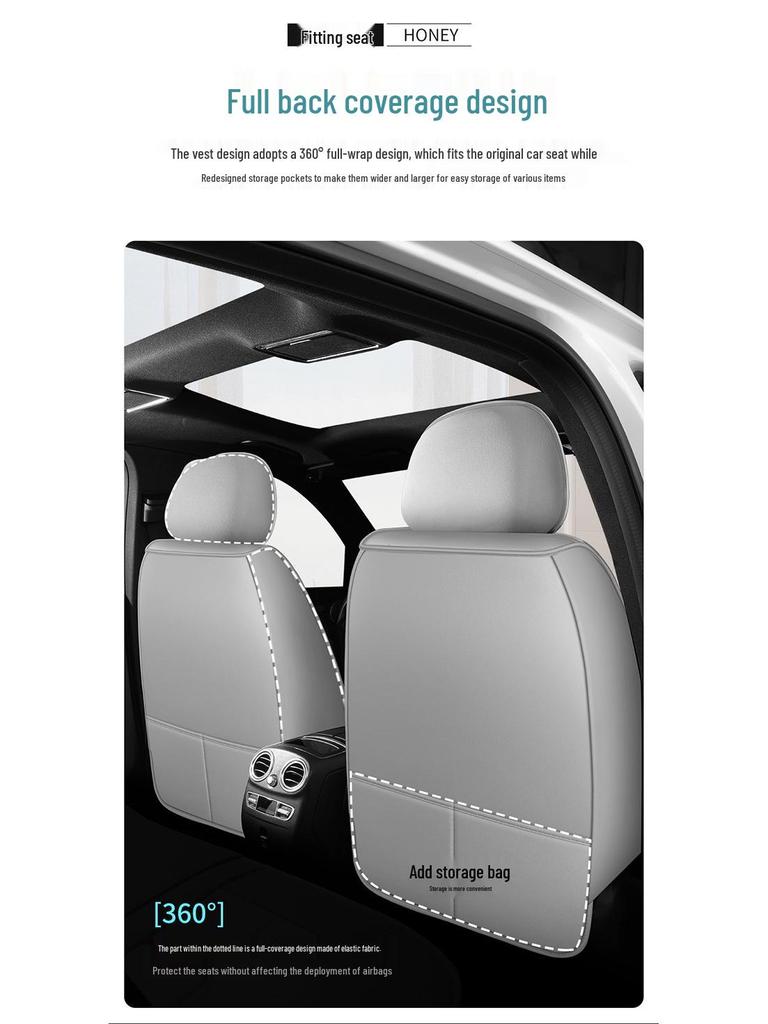 Buick Leather Car Seat Cushion for Regal, Excelle, LaCrosse, Envision, Verano - All-Season Comfort