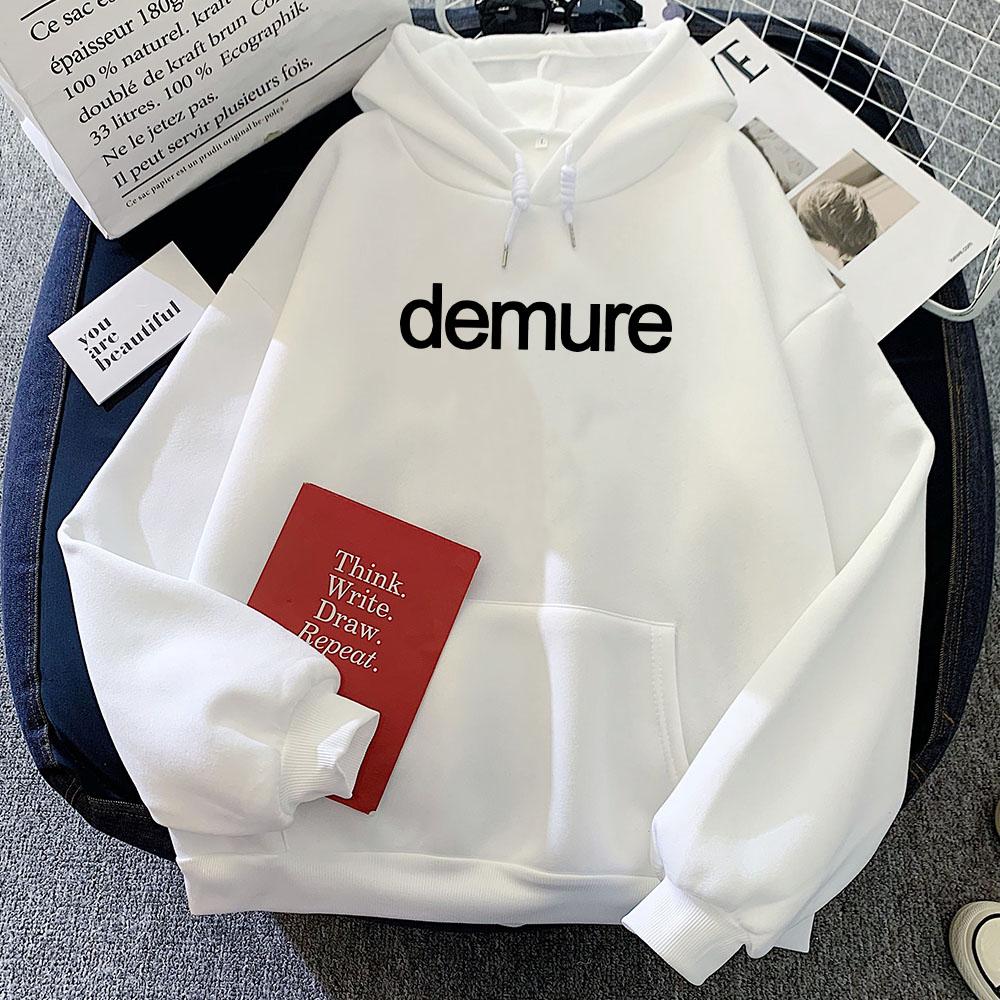 Bescheidene Buchstabenaufdruck Hoodies Lässige Langarm Winter Sweatshirts Damen Herren Kleidung Sudadera Mujer Winter Bequemer Hoodie
