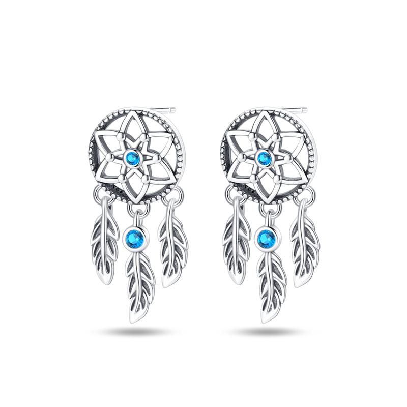 925 Sterling Silver Earring Honey bee with diamond Shells Earrings Jewelry Gift Wedding Earrings For Women Jewellery gift