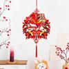 Chinese New Year Hanging Decorations 2026 Horse Window Bowknot Decorative Christmas Tree 75x35cm Traditional Chinese Characters