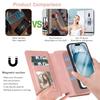 iPhone 16 Pro Multifunctional Leather Wallet Case with Detachable Magnetic Protection