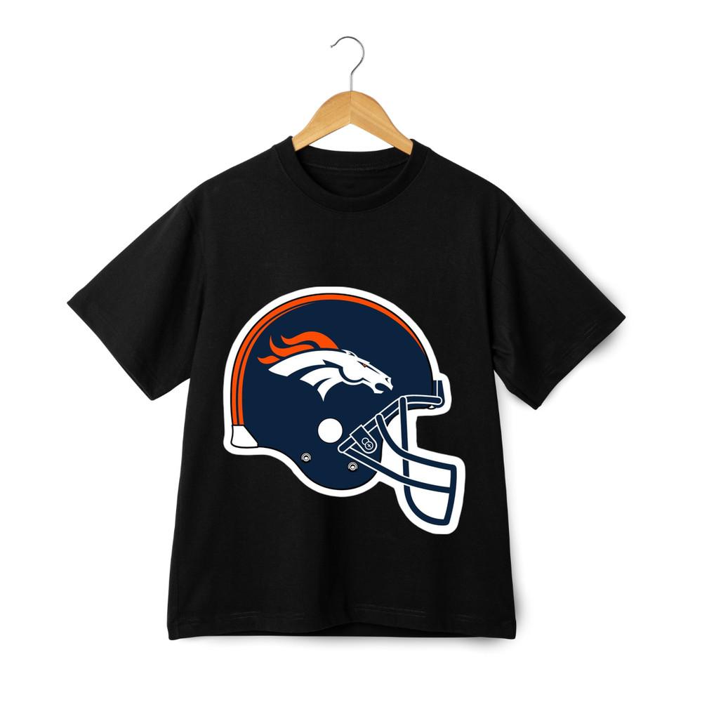 

Denver Broncos Graphic T-Shirt - NFL Team Football Helmet Sports Fan Unisex Tee 2XL