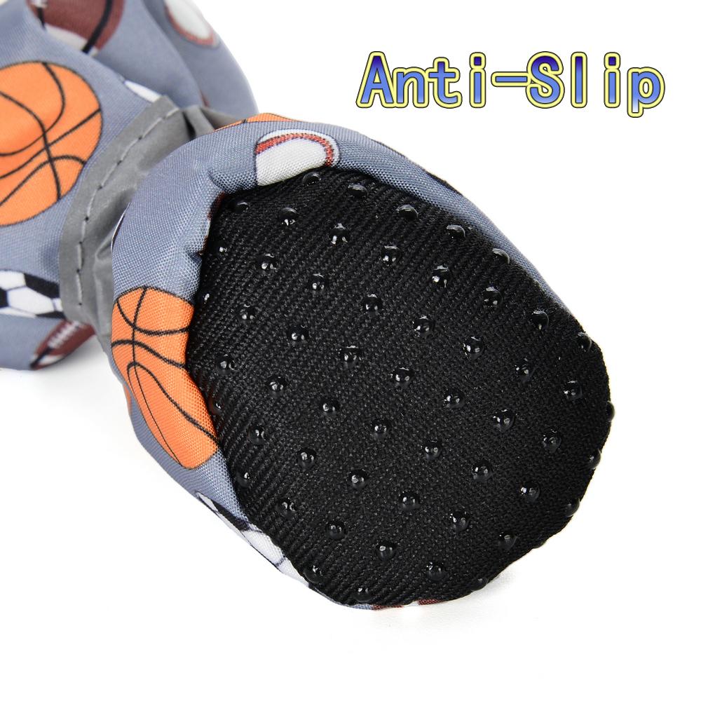 4pcs/set Pet Dog Shoes Winter Warm Strip Puppy Shoes for Small Medium Dogs Anti-slip Puppy  Footwear Cat Dog Walking Sneakers