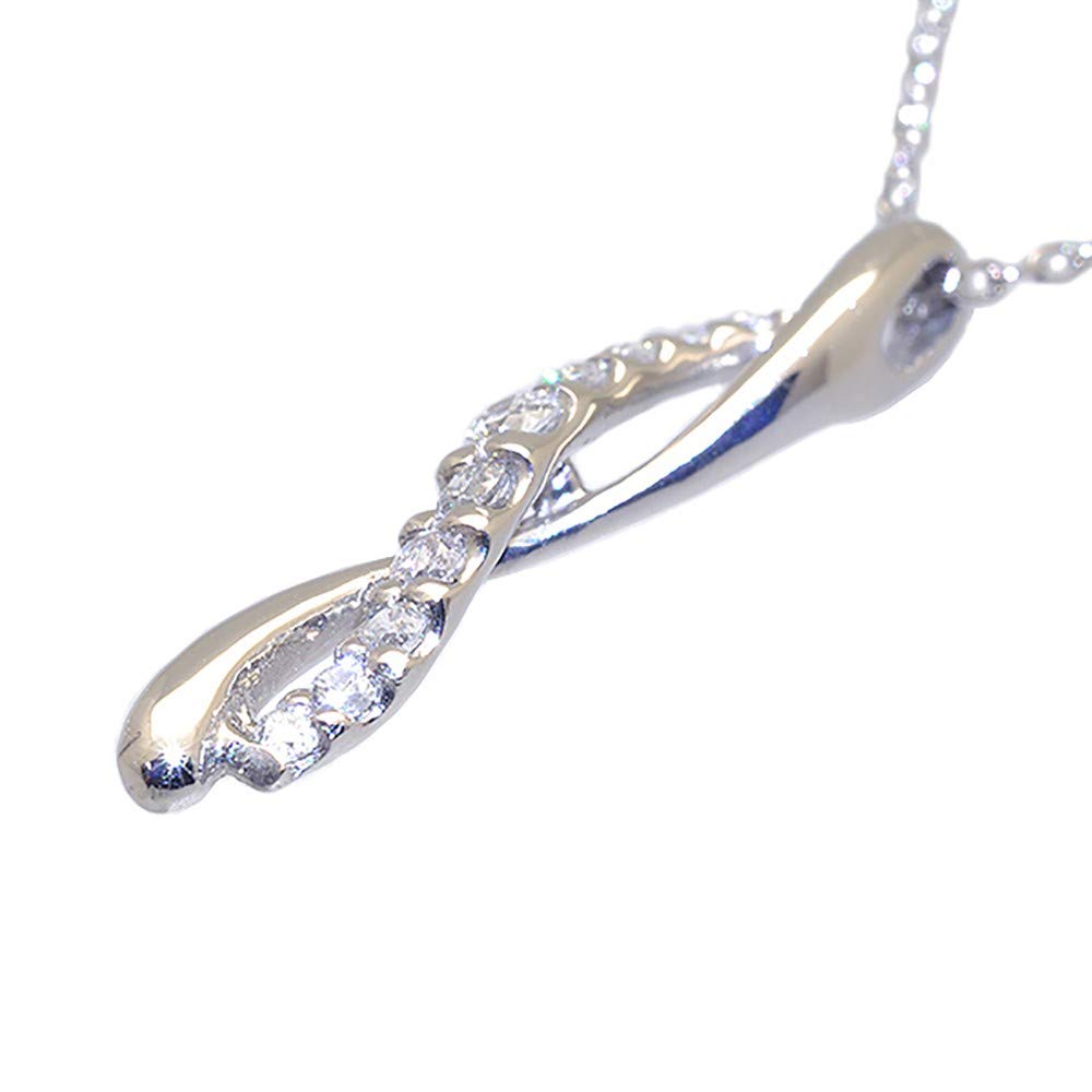 Kyocera Platinum Diamond Necklace with 10 Natural Total Weight Carats Stones, 0.12