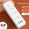 Office USB Power Strip with Multifunctional Sockets and Separate Controls, Long Cord