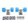 1 Pair Skateboard Trucks and Wheels PU Longboard 3.2 Inch Trucks Wheels Combo Set for Cruiser Alumin