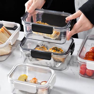 Zásobník na potraviny Fresh, Průhledný uzavíratelný obdélníkový úložný box do lednice, Box na potraviny, zeleninu, ovoce, svačinu