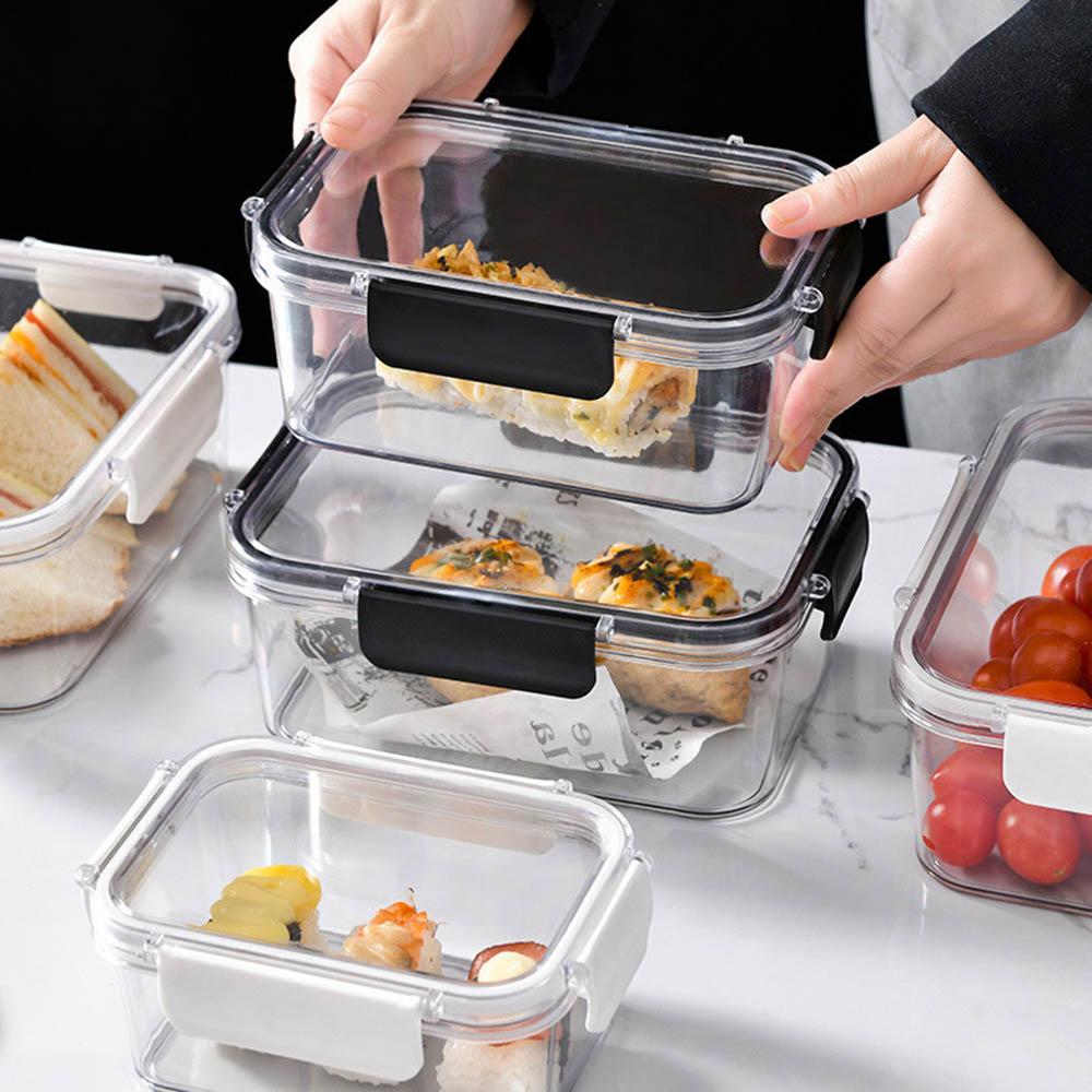 Pojemnik do przechowywania żywności Świeży, Pudełko do przechowywania w lodówce Przezroczyste Hermetyczne Prostokątne Pudełko do przechowywania świeżości Żywność Warzywa Owoce Lunchbox