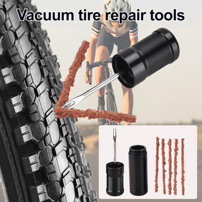 1 Set Bicycle Tubeless Tire Repair Kit with 5 Bacon Strips Insertion