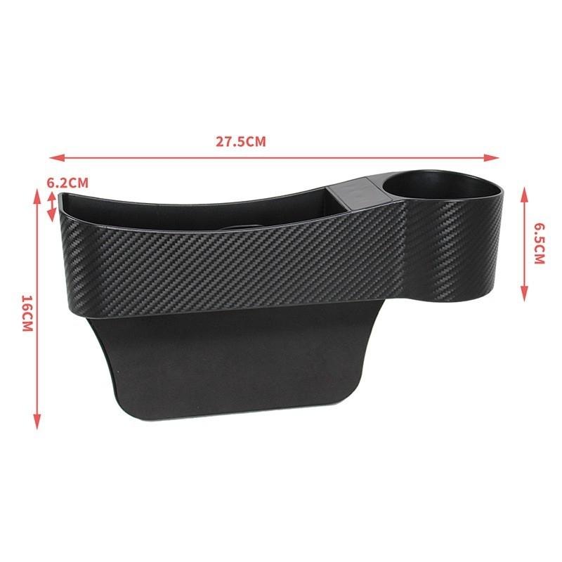 Car Seat Crevice Storage Box Universal Side Cup Holder Organizer Seat Gap Slit Phone Card Pocket Catcher Interior Accessories