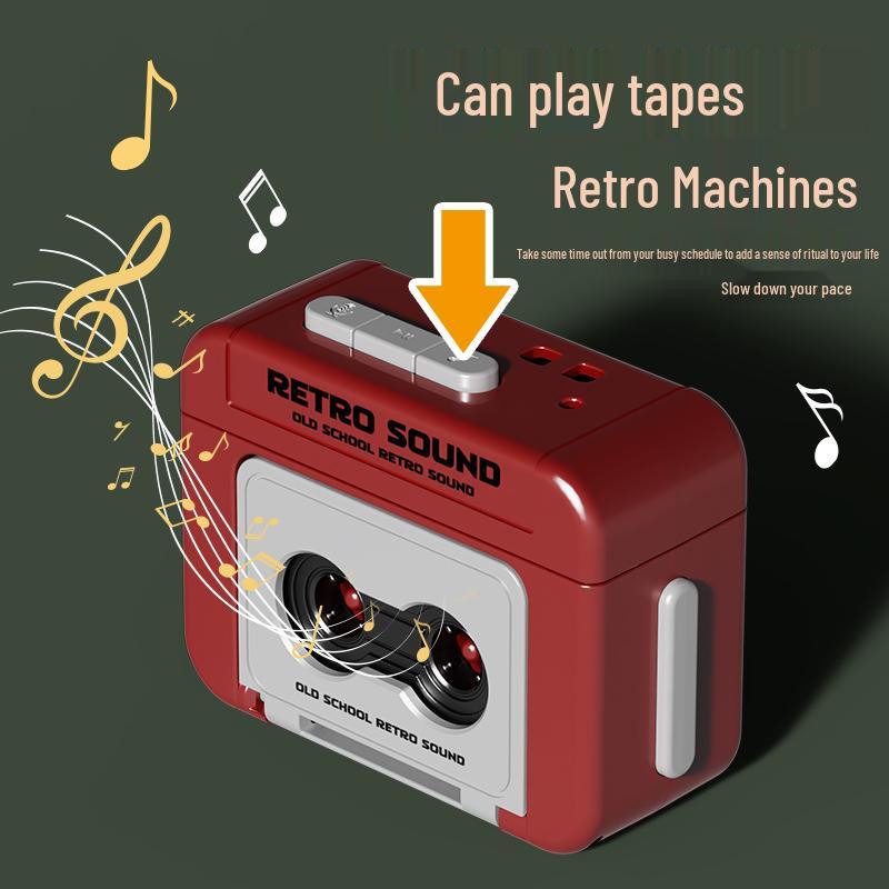 2025 Retro Keychain Cassette Recorder Charm - Mini Player for Kids & Teens