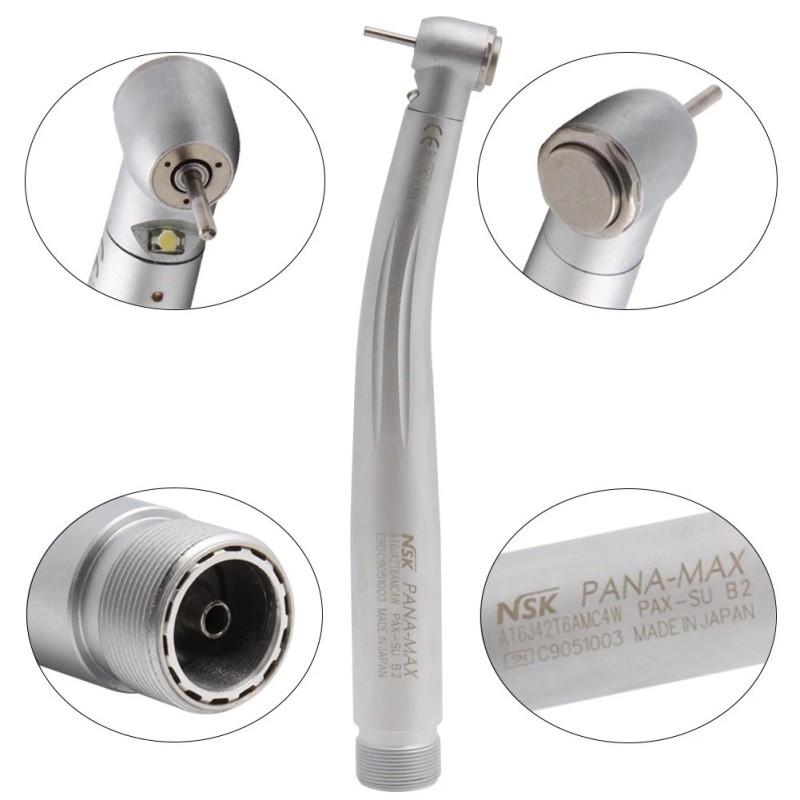 Portable Push Button Dental High Speed Handpiece 4 Hole Air Turbine Handpiece Handheld Dental Restoration Equipment