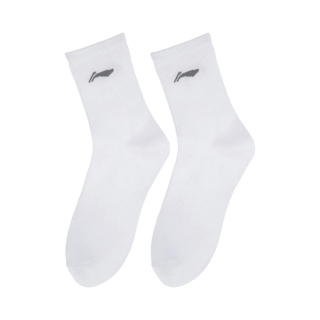 Li-Ning Li Ning Fitness Series Crew Socks Unisex 6 Pack White AWSU239-3