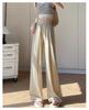 Women's 2025 Drapey Ice Silk Yamamoto Summer Wide-Leg Pants - Lightweight, Casual, Loose Fit for Strolling.